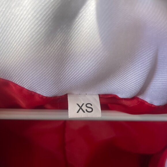 White and Red Long Military Uniform Style Cosplay Coat - Picture 4 of 11